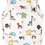 Short-Sleeved Waterproof Bibs for Baby Boys, Girls, and Toddlers 2-4 Years - Food Catcher Pocket - Recycled Polyester - Adorable Animal Print - Easy to Clean - Feeding Smock Apron